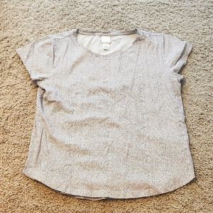 H&M Leopard Black and White Tee Size Small